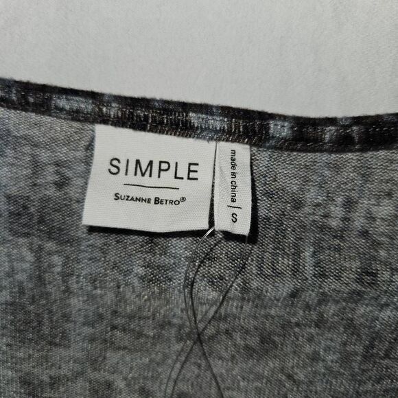 3/$15 Simple by Suzanne Betro Basic Notch Neck Dolman Sleeve Tunic Size Small - Picture 2 of 6